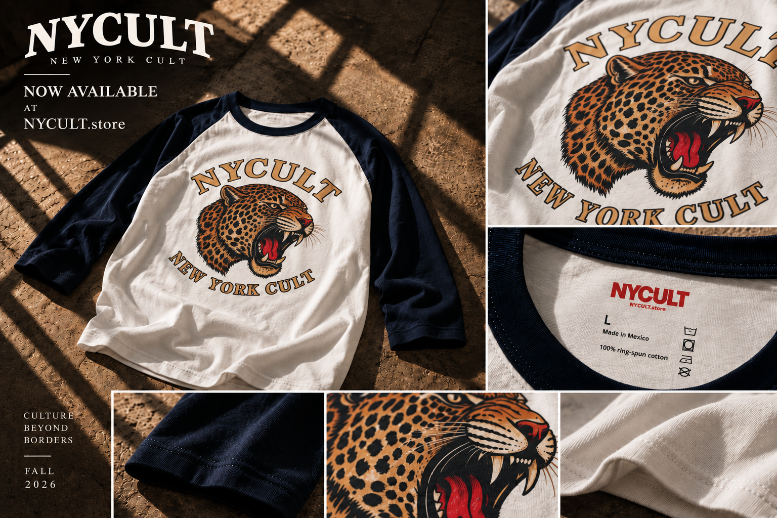 NYCULT Leopard Raglan Shirt