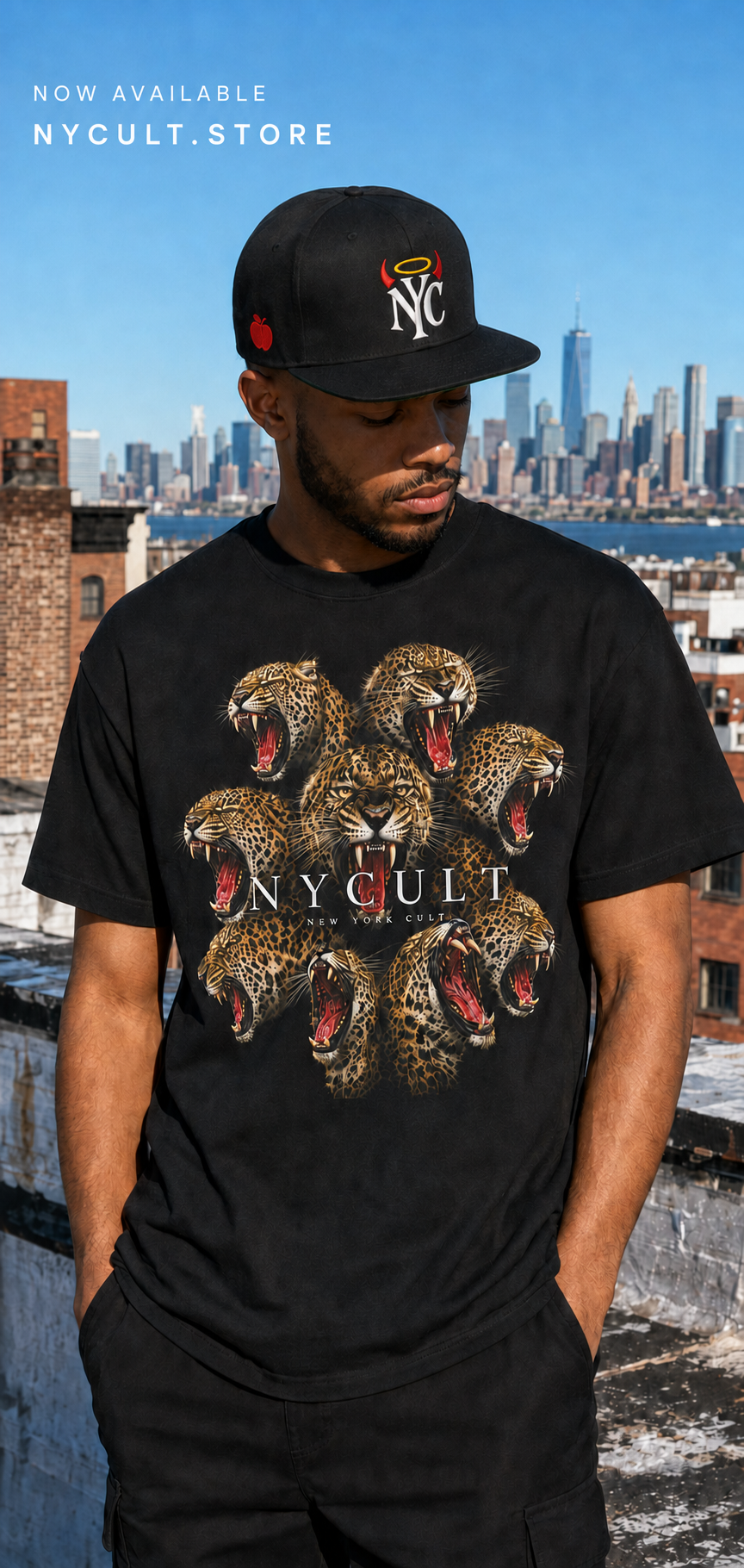 NYCULT Leopard Assembly Heavyweight Tee